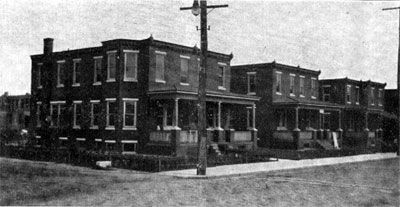 929 to 939 North 6th Street, Sixth Street houses adjoining park, circa 1910