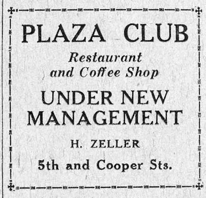 Camden Courier-Post, October 31, 1931 — Plaza Club Hotel