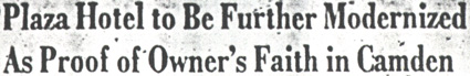 Camden Courier-Post, June 2, 1950 — Plaza Club Hotel remodeling