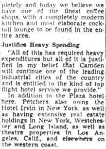 Camden Courier-Post, June 2, 1950 — Plaza Club Hotel remodeling, continued