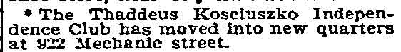 Philadelphia Inquirer, April 8, 1897 — Thaddeus Kosciuszko Independence Club, Mechanic Street
