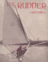 Cover of The Rudder Magazine from the collection at the Blunt White Library at Mystic Seaport
