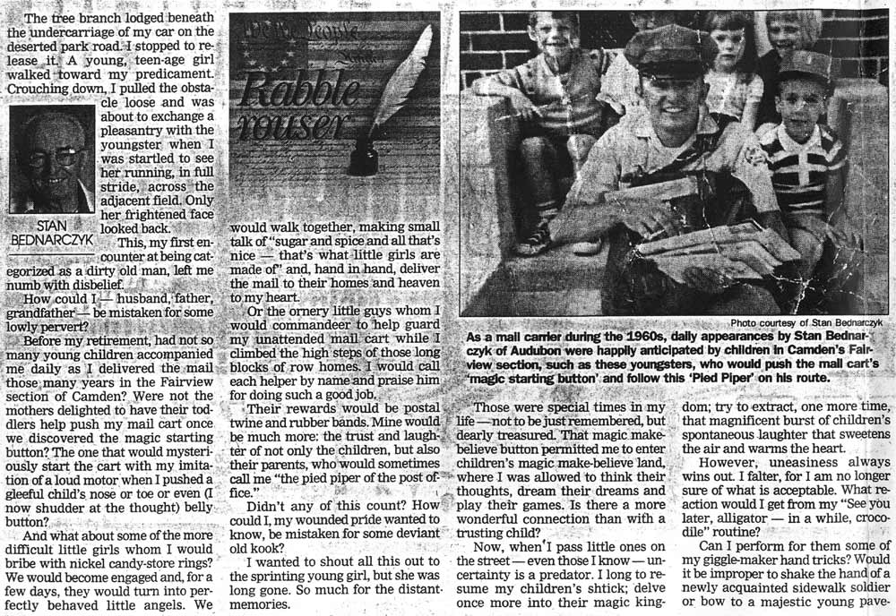 Courier-Post column by Stan Bednarczyk, June 25 2000, page 1