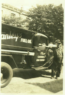 Stanley Wojtkowiak with his fuel truck, 1943