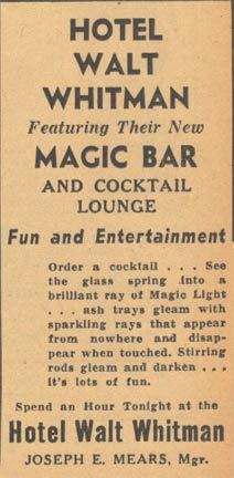 Hotel Walt Whitman — June 1938