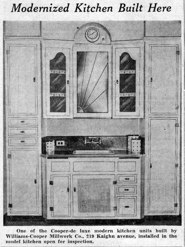Modernized Kitchen Built Here — Williams-Cooper Millwork Co., Camden Courier-Post, February 24, 1938