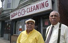 Benjamin (left) and David White, owners of Wite 60 Minute Cleaning Service, 1177 Haddon Avenue, Camden, NJ, 2003