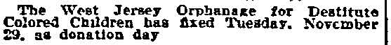 West Jersey Orphanage Donation Day