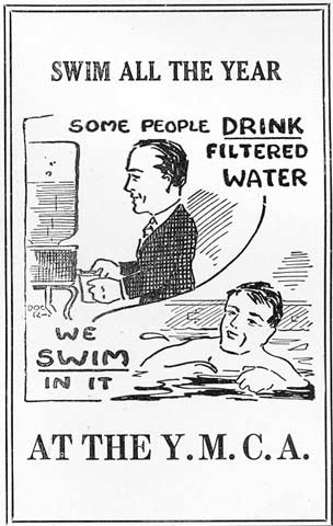 YMCA advertisement in Camden High School Purple and Gold Yearbook, January 1928