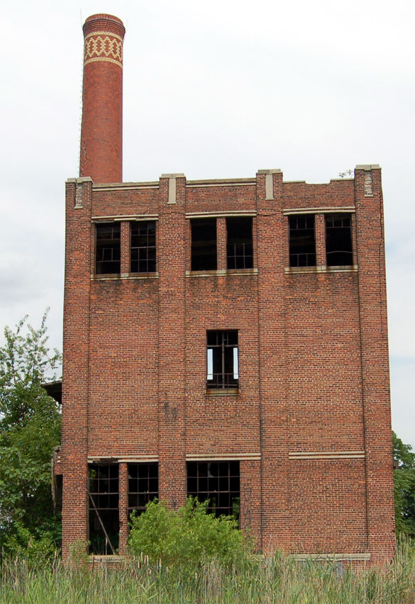 Camden City Incinerator exterior looking east, July 2006