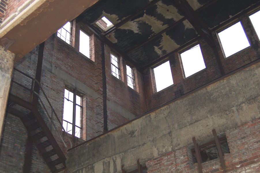 Camden City Incinerator front chamber interior, July 2006