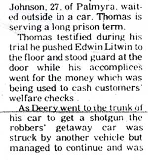 Litwin Brothers robbery article, Camden Courier-Post, June 6, 1975