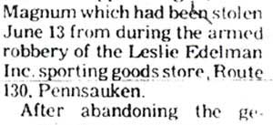 Litwin Brothers robbery article, Camden Courier-Post, June 6, 1975