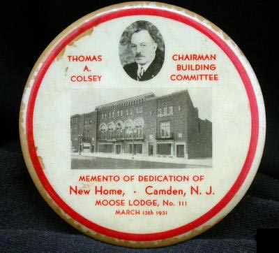Moose Lodge dedication, 808 Market Street, Camden NJ, 1931