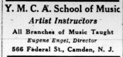 Eugene Engel, Camden music instructor