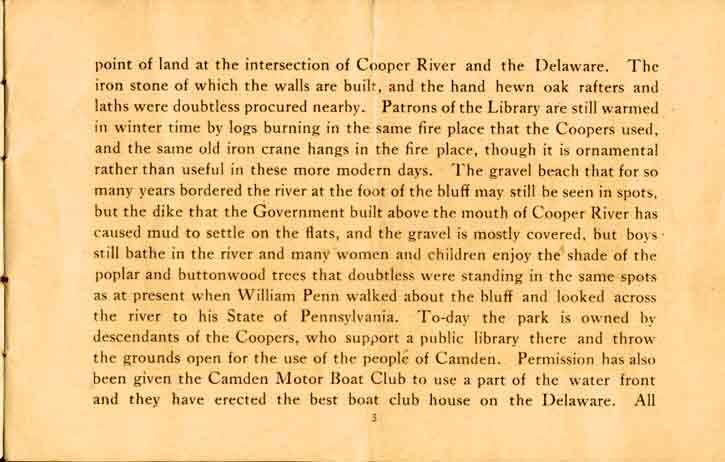 Pyne Poynt Park — text page continued, Wood Manufacturing Co. brochure, c. 1910