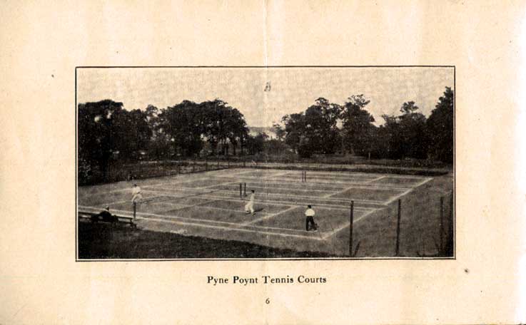 Pyne Poynt Tennis Courts — Wood Manufacturing Co. brochure, c. 1910