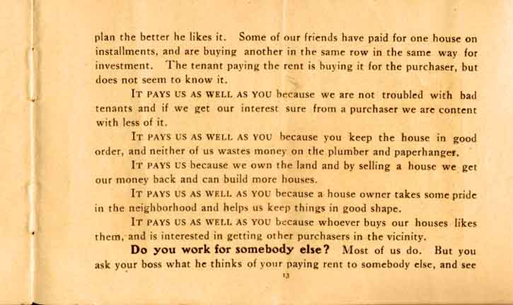 Why it pays us as well as you — text page, Wood Manufacturing Co. brochure, c. 1910