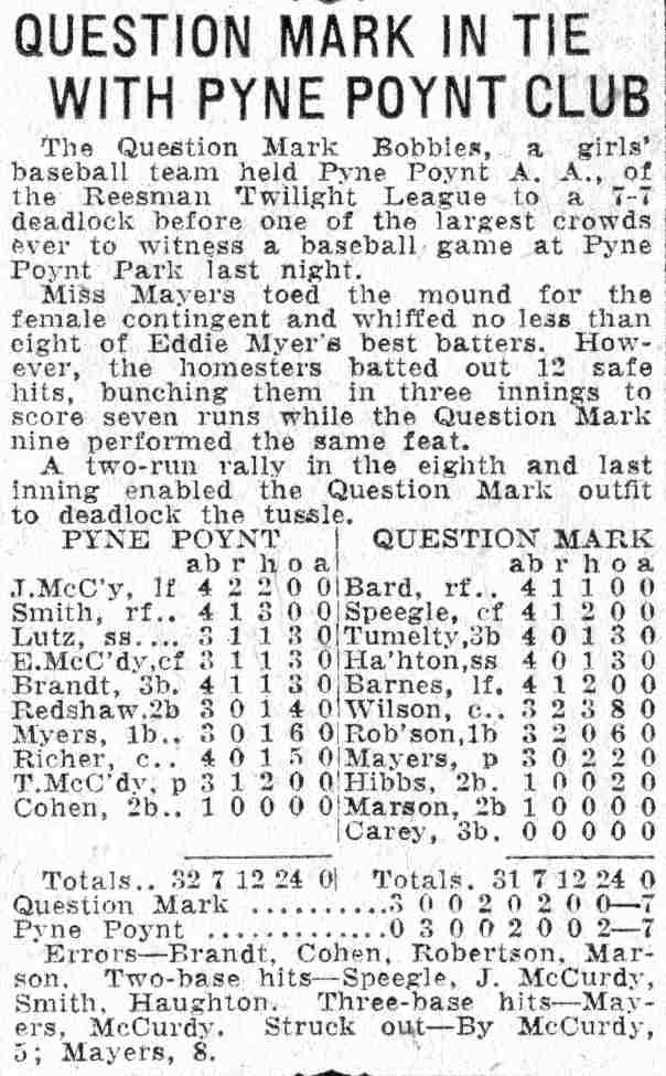 Question Mark Bobbies - Camden Courier-Post — June 11, 1932