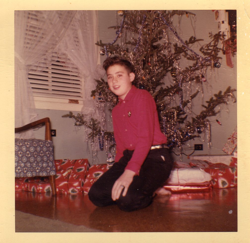Raymond Becoskie next to Christmas tree from Litwin Brothers market