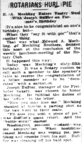Rotary Club, January 31, 1928