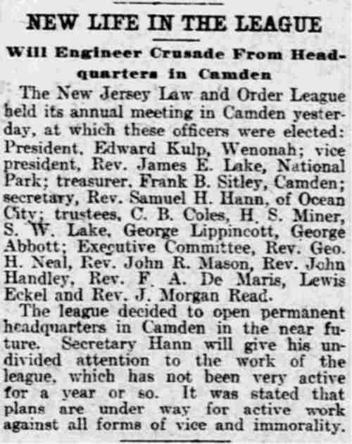 Philadelphia Inquirer, February 21, 1905 — Frank B. Sitley