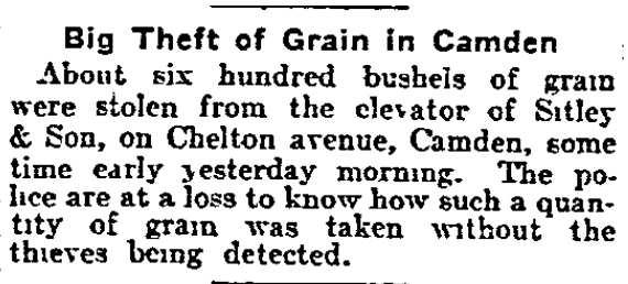 Philadelphia Inquirer, April 25, 1903 — Sitley & Son