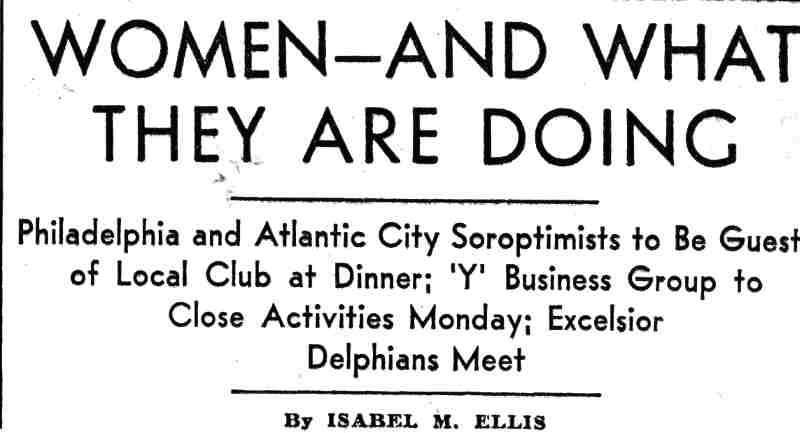Women—and What They Are Doing — Camden Courier-Post, June 18, 1932