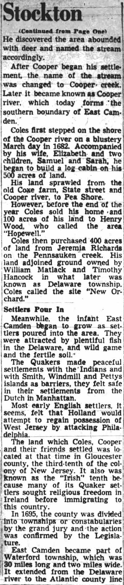 East Camden & Cramer Hill — Camden Courier-Post, May 16, 1949, continued