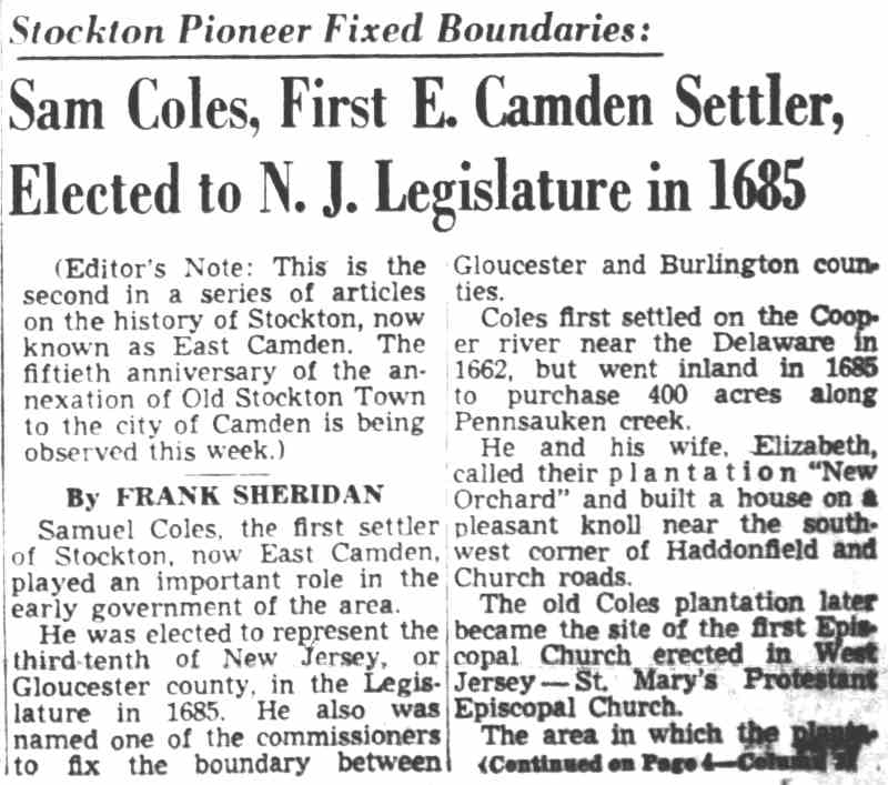 East Camden & Cramer Hill — Camden Courier-Post, May 17, 1949, page 1