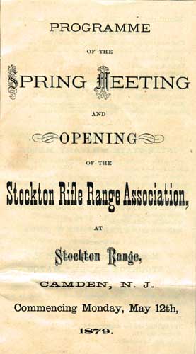 Stockton Rifle Range — May 1879 Program, page 2