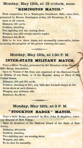 Stockton Rifle Range — May 1879 Program, page 4