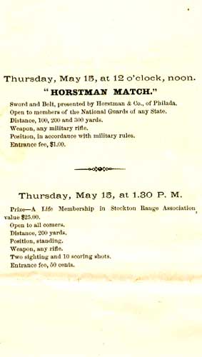 Stockton Rifle Range — May 1879 Program, page 7