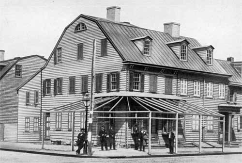Jonathan Burr's General Store, corner of Third and Plum (Arch) Streets, Home Office of the Association 1853-1858