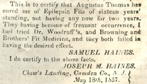 Augustus Thomas advertisement detail