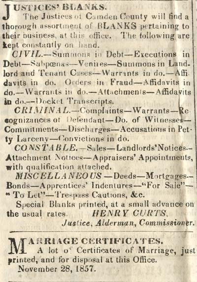Henry Curts advertisement detail