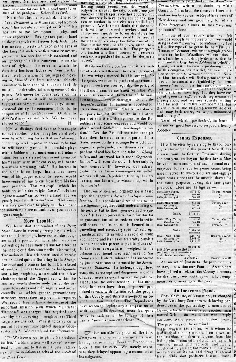 Camden Democrat, June 12, 1858, Page 2, Columns 1-3, bottom