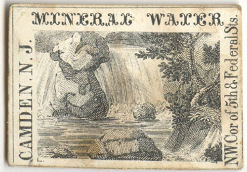 Business cards of Daniel B. Murphy, Richard Fisler, and Stevens the Grocer, mineral water dealers, 1858