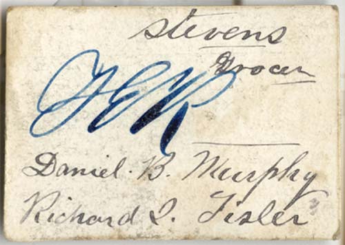 Mineral water business card, 1858