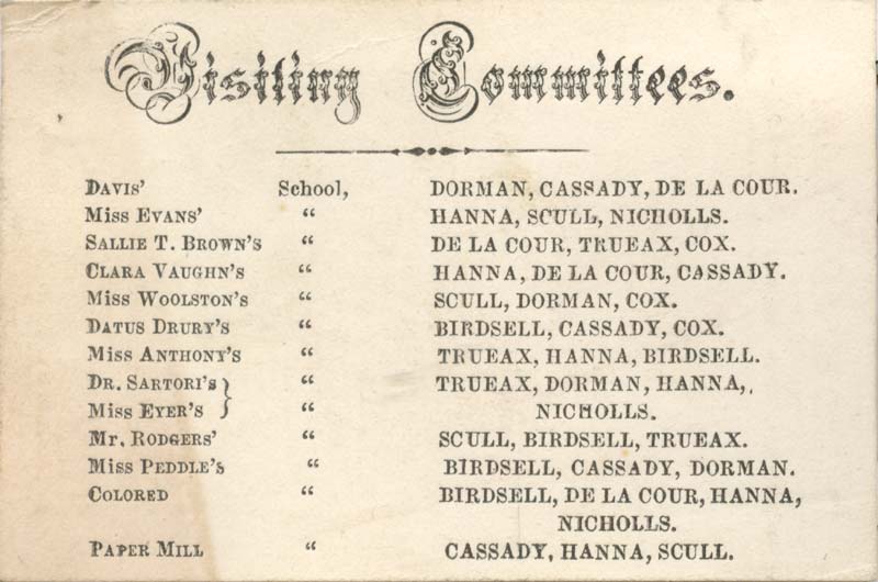 Board of Education of the City of Camden, 1858, reverse