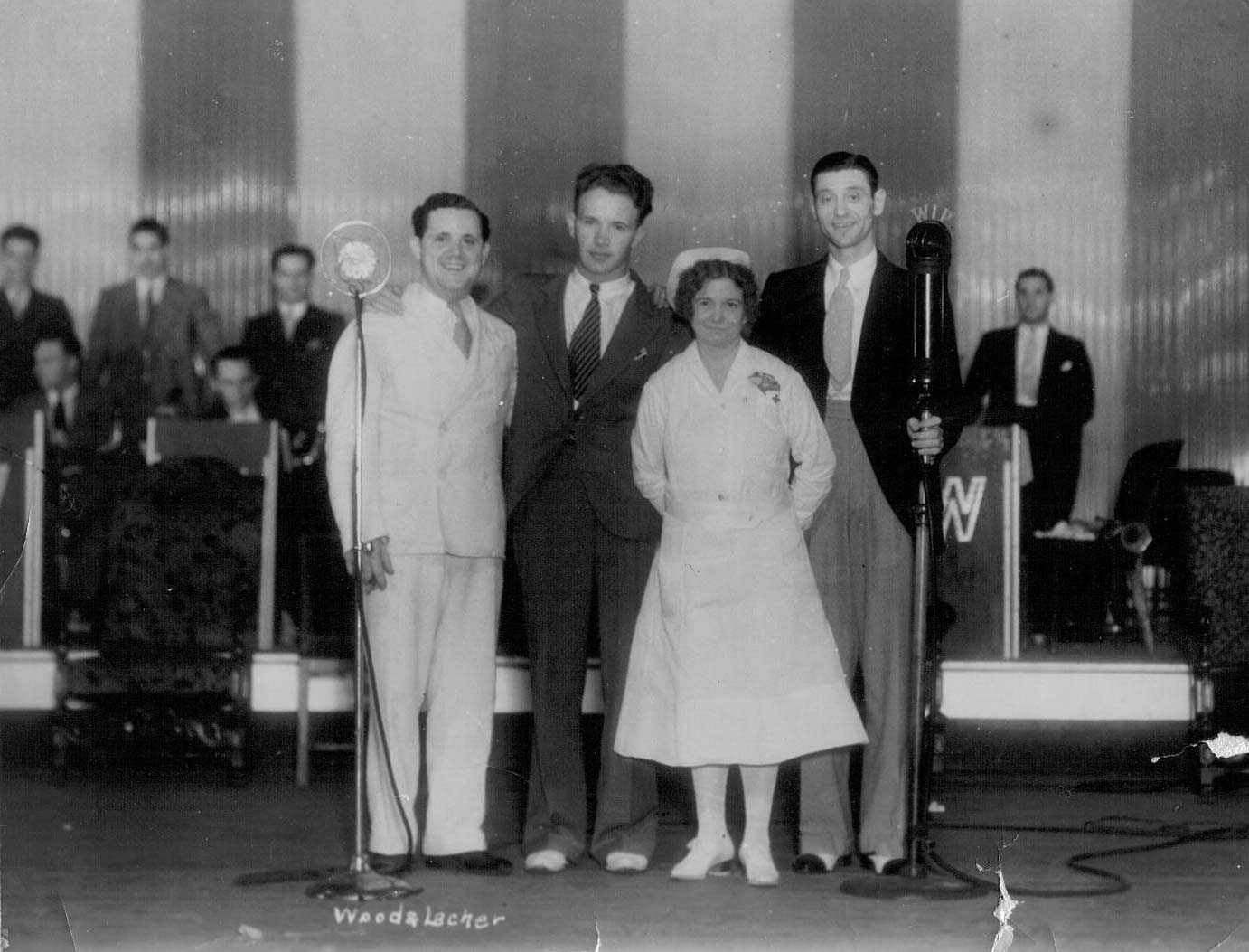 Fall 1933 Walkathon at Central Airport — Harry Young, unknown, unknown, Sam Gore