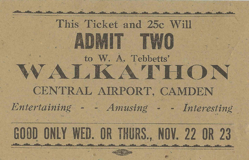 Walkathon admission ticket