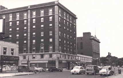 Hotel Walt Whitman — 1950s, with the Elks Home at right (now the LEAP Academy)