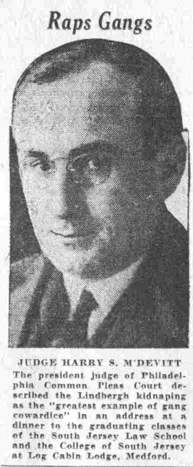 Camden Courier-Post, June 2, 1932 — South Jersey Law School graduation dinner
