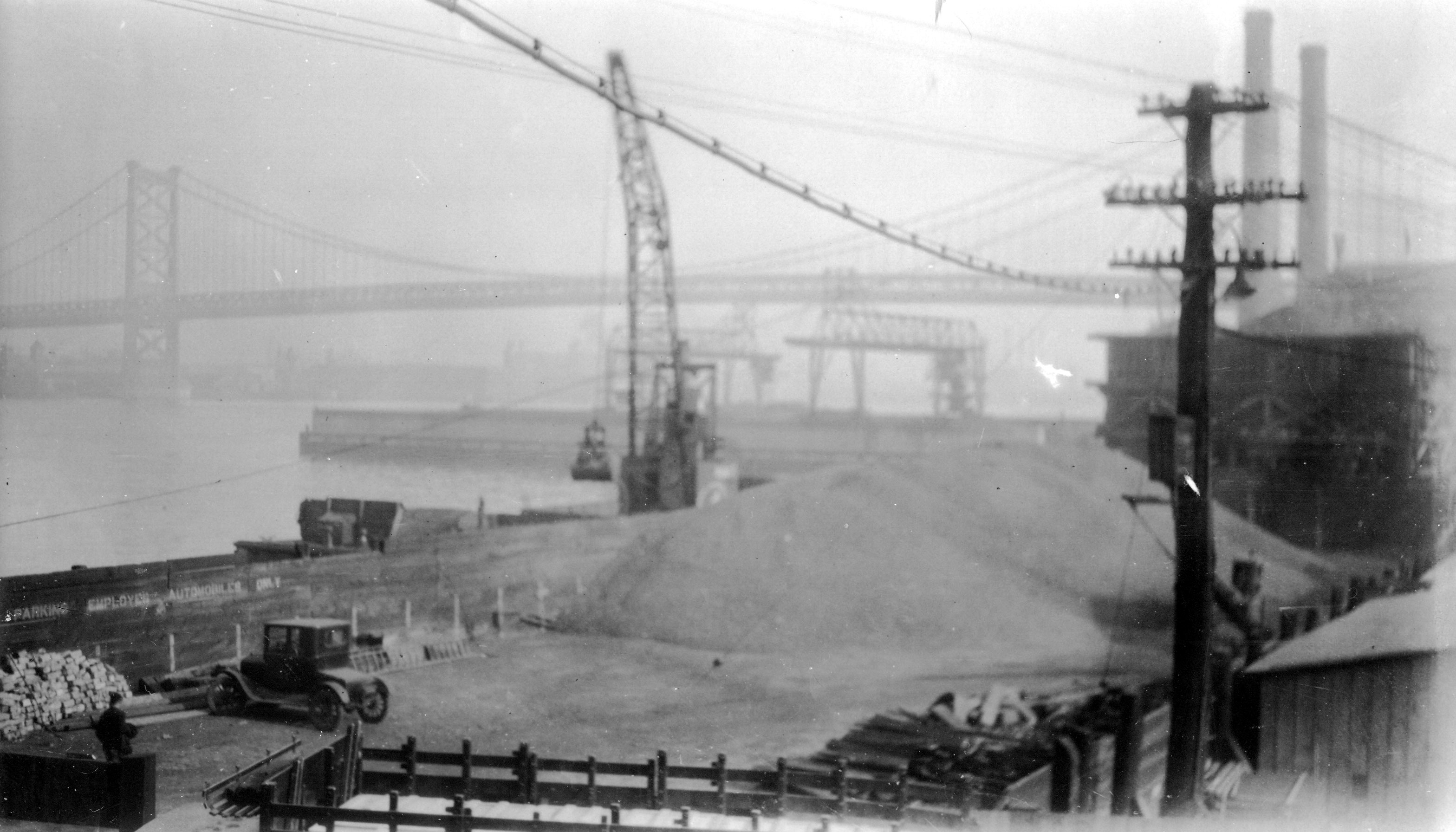 Market Street Ferry Terminal, taken from the roof looking northwest, August 1929