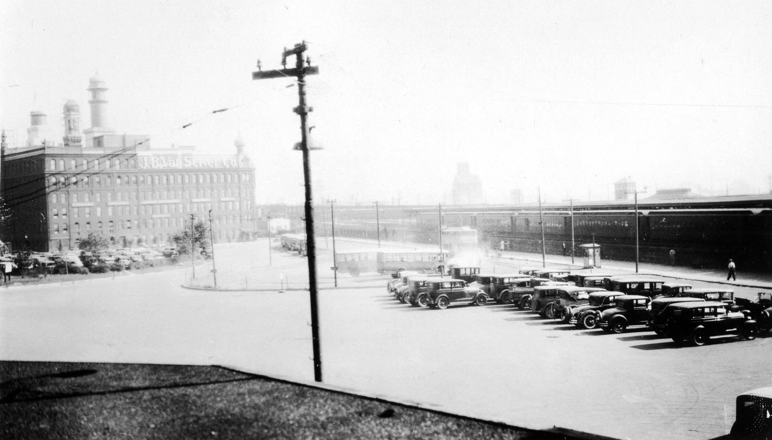Market Street Ferry Terminal, taken from the roof looking southeast towards Federal Street, August 1929