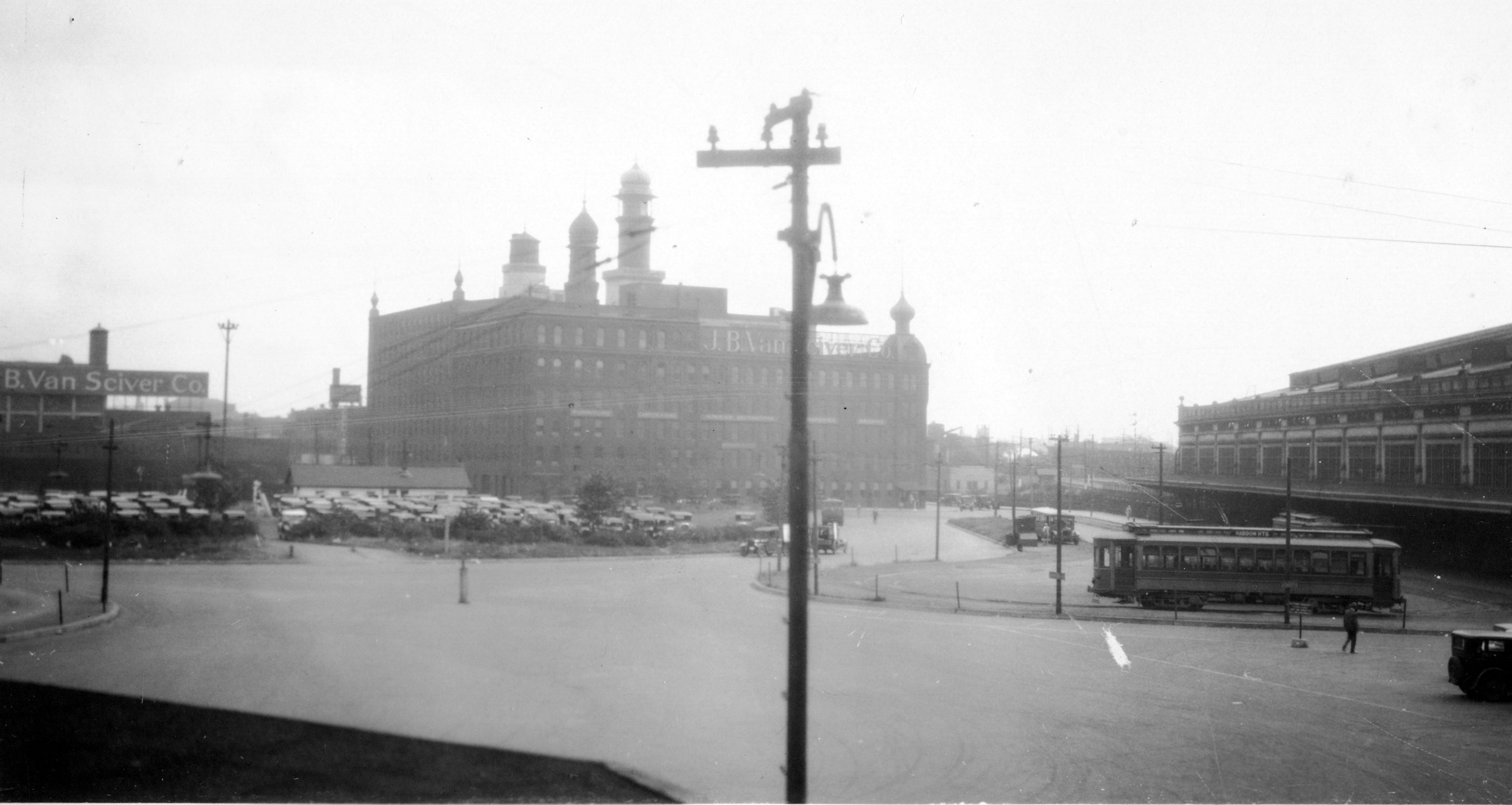 Market Street Ferry Terminal, taken from the roof looking southeast towards Federal Street, August 1929