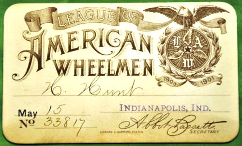 League of American Wheelmen membership card