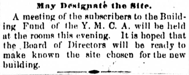 Camden Daily Telegram, March 21, 1893 — YMCA