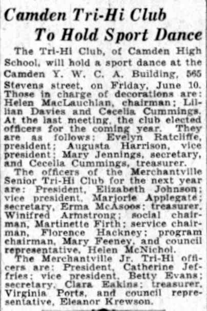 YWCA — Camden Courier-Post, June 6, 1932